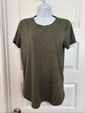 Athleta Olive Green Short Sleeve Crew Tee